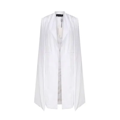 HDY Haoduoyi 2018 Women Casual Open Front Windbreaker Cloak Split Lightweight Trench Coat Longline Cape Party Fasion Blazer