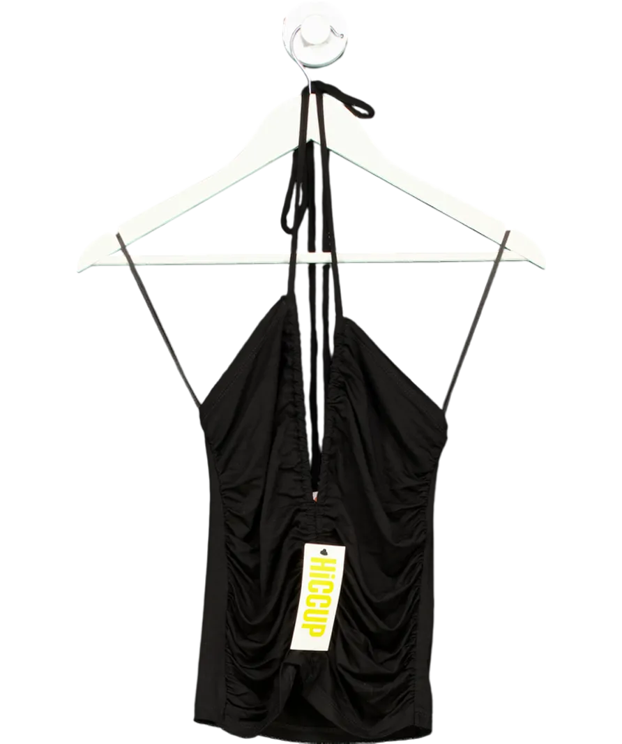 Hiccup Black Neck Tie Top UK 8