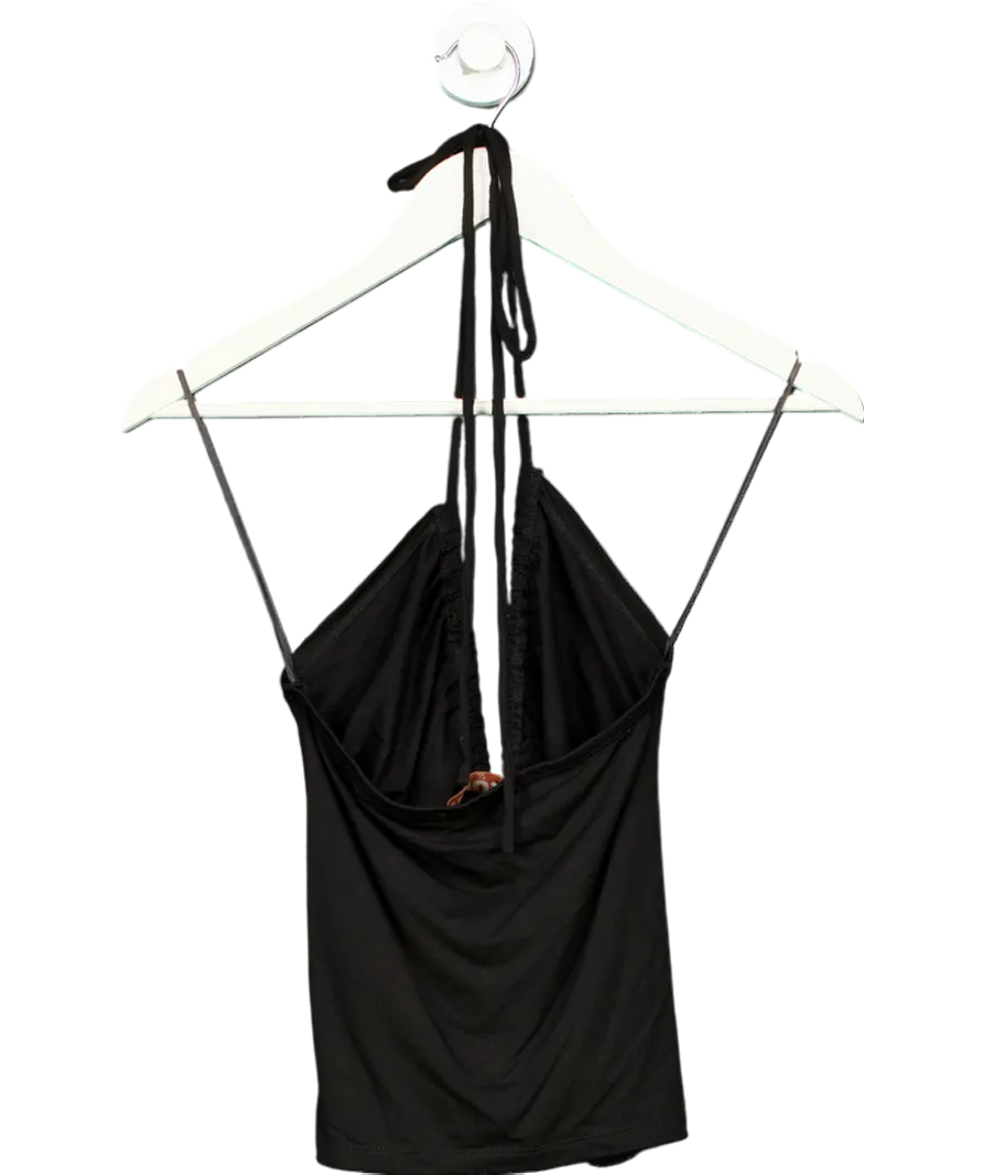 Hiccup Black Neck Tie Top UK 8