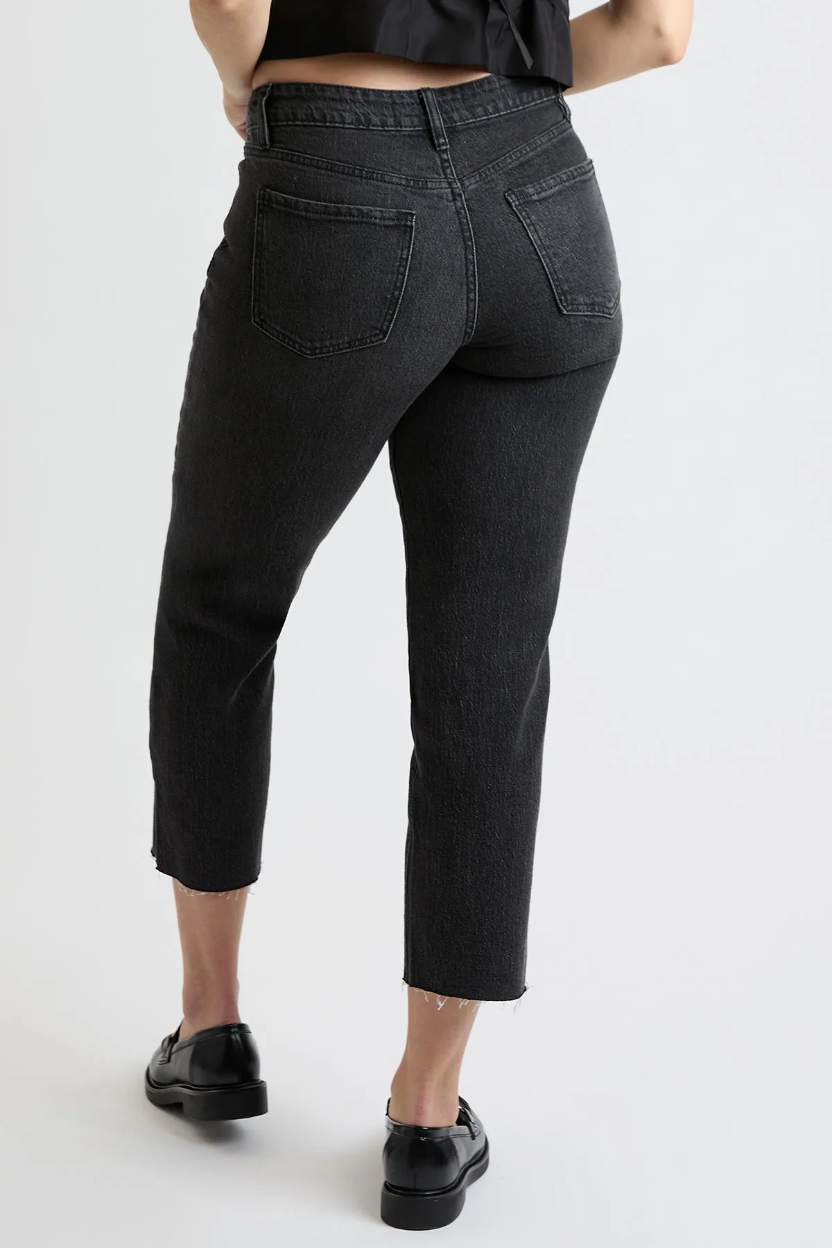 High Rise Cropped Straight Leg Jean Tummy Control, Pack of 8