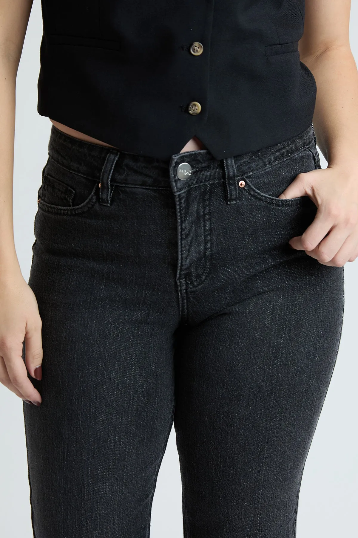 High Rise Cropped Straight Leg Jean Tummy Control, Pack of 8