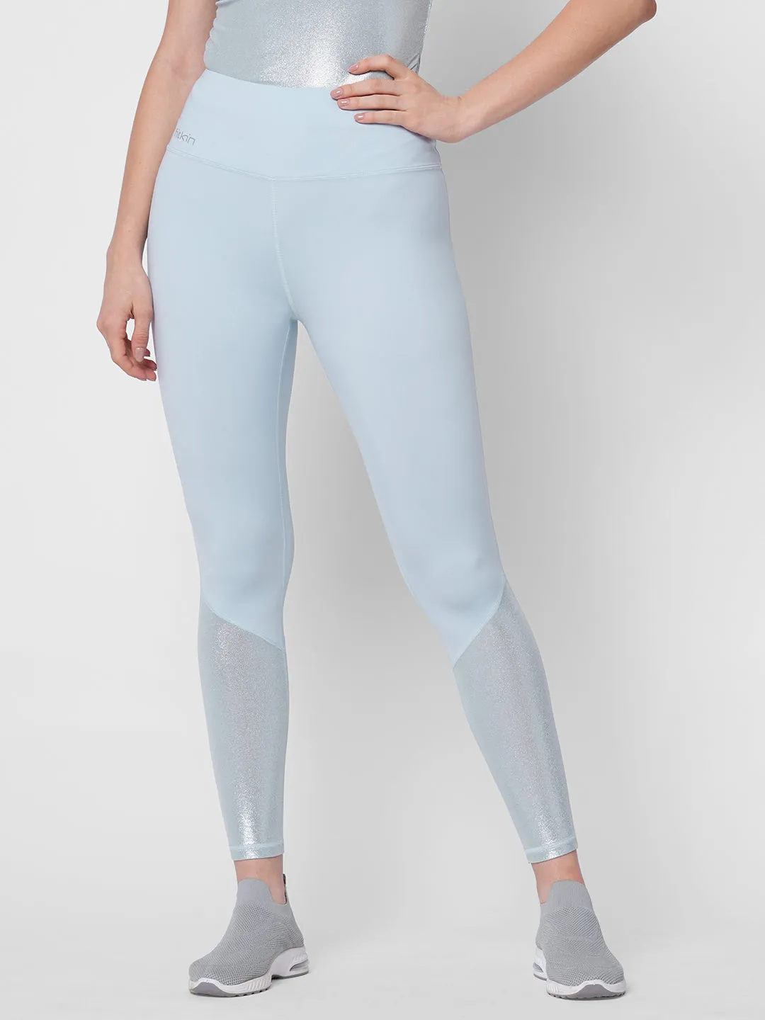 High waisted pure luxe blue tights