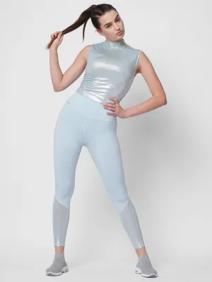 High waisted pure luxe blue tights