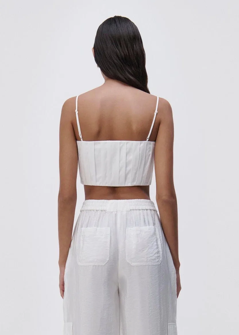 Holden Button Front Bustier (White)