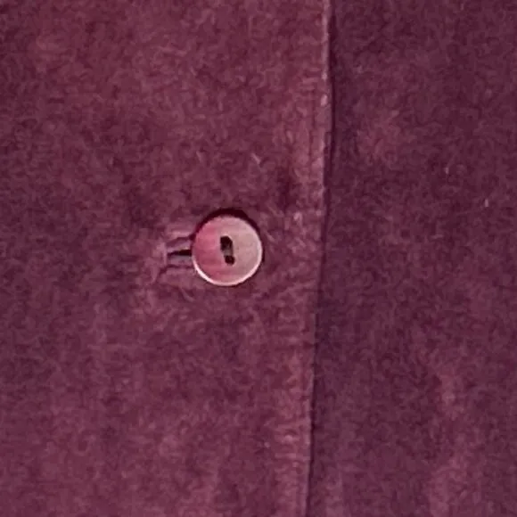 Hunt Club SZL Vintage Purple Suede Leather Shacket Western Ranch 80's Old $