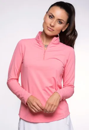 Ibkul Icifil SPF 50 Long Sleeve Sun Shirt: Coral Mock
