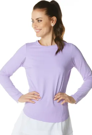 Ibkul Long Sleeve Crew Neck Sun Shirt: Lavender  | SPF 50