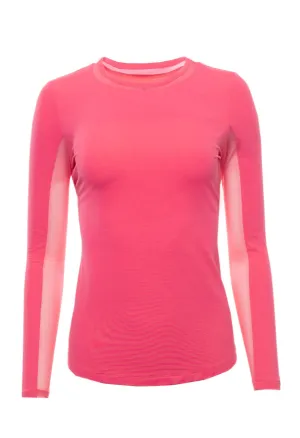 Ibkul Long Sleeve Crew Neck Sun Shirt: Watermelon | SPF 50