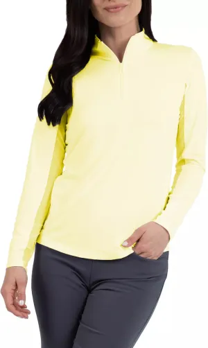 Ibkul Solid  Mock Neck Top- Butter