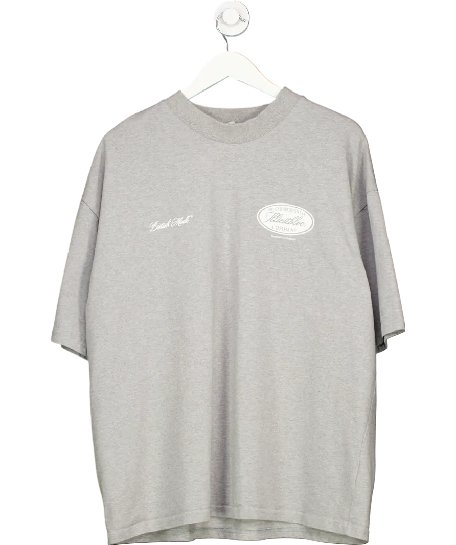 Illicit Bloc Grey 100% Cotton British Sportswear T-shirt UK XL