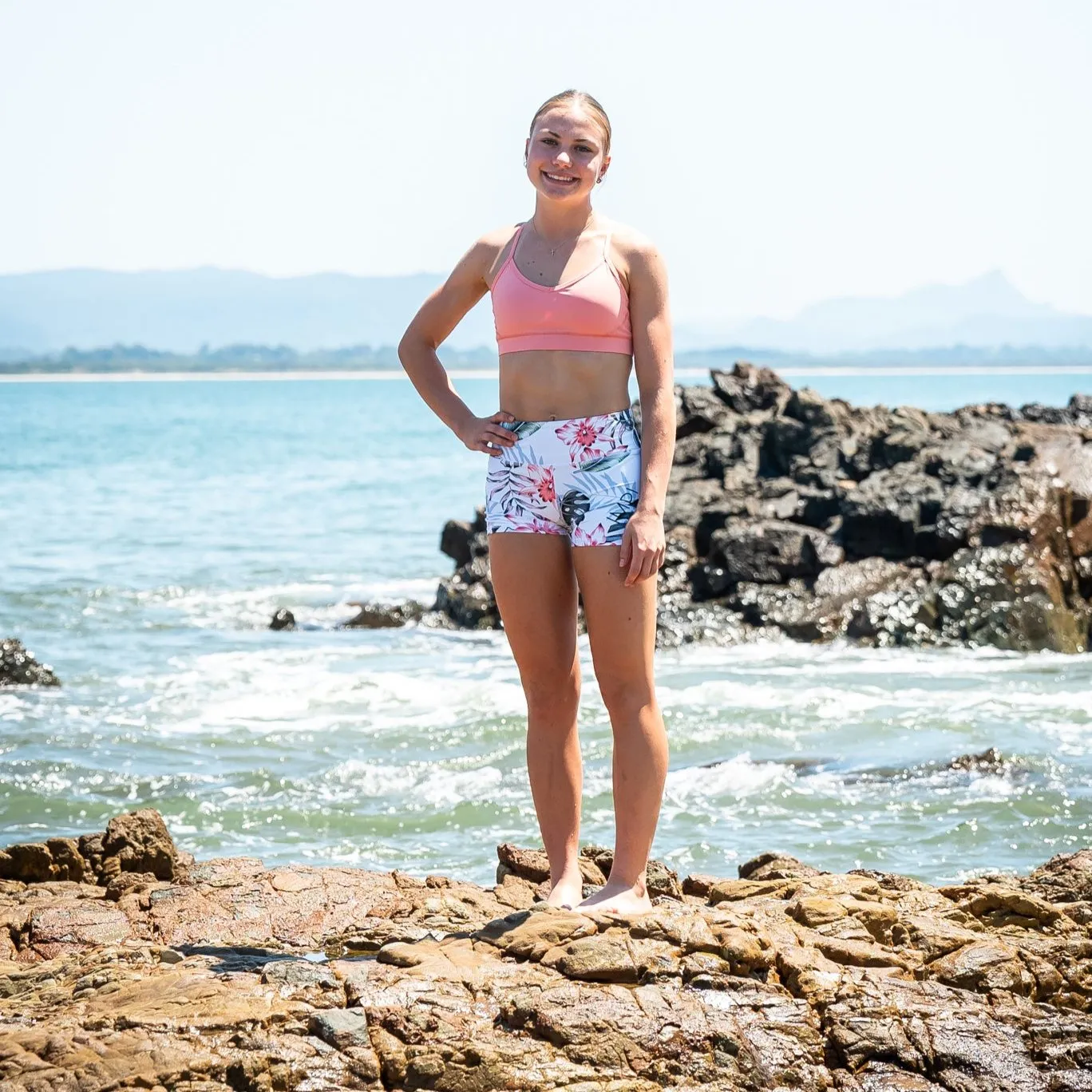 IMPI V-neck Running Bra Top - Peachy