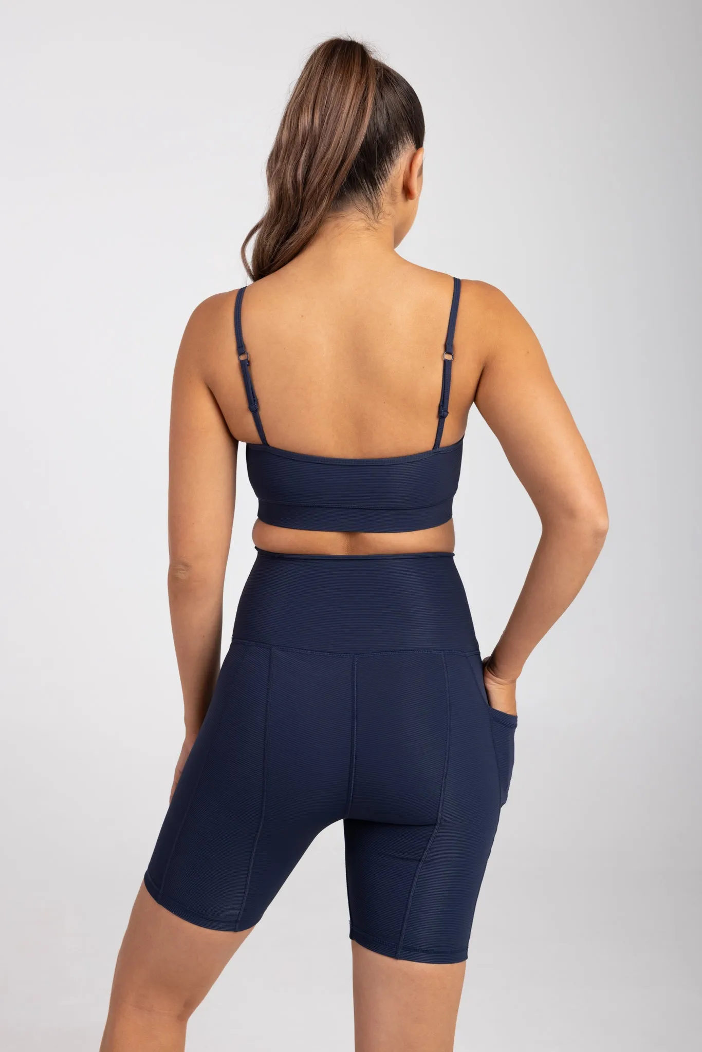 invisiSweat Bike Shorts - High Waisted Statement Navy (size down)
