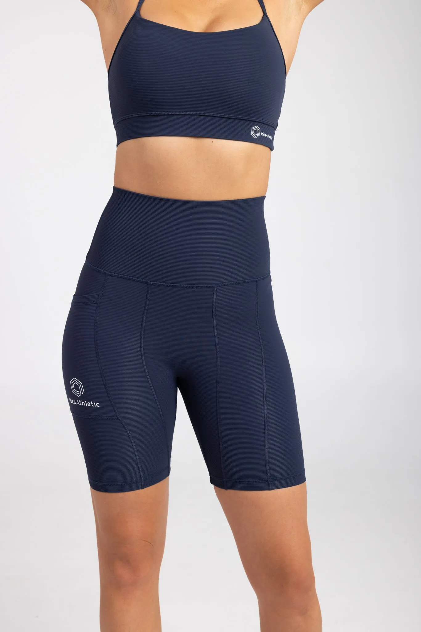 invisiSweat Bike Shorts - High Waisted Statement Navy (size down)