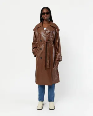 Isa Crinkle Trench Coat