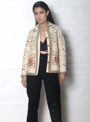 Ivory Cutwork Utility Jacket