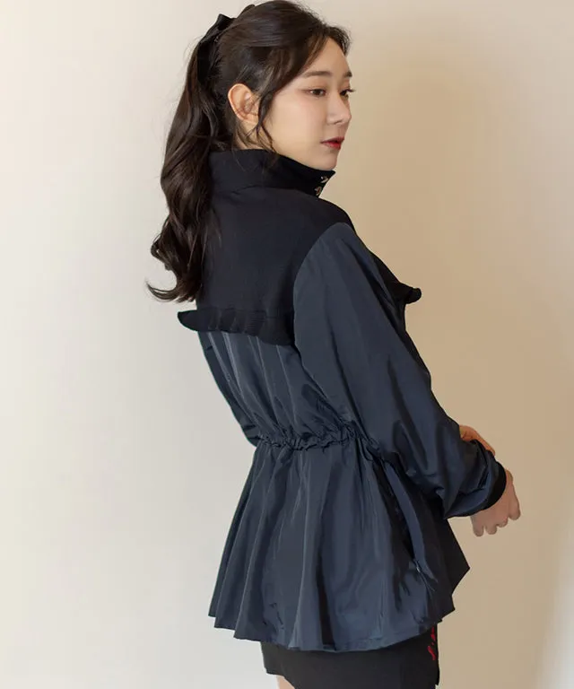 J.Jane Frill Oblique Windbreaker (Navy)