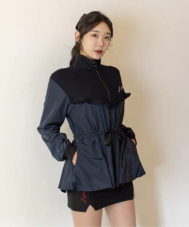 J.Jane Frill Oblique Windbreaker (Navy)