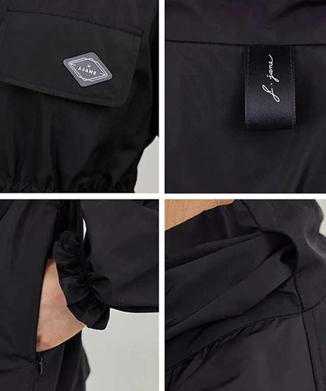 J.Jane Shiny Overfit Windbreaker - Black