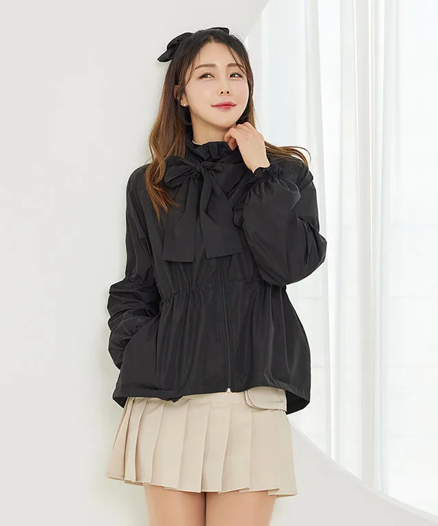 J.Jane Shiny Overfit Windbreaker - Black
