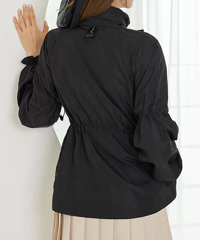 J.Jane Shiny Overfit Windbreaker - Black