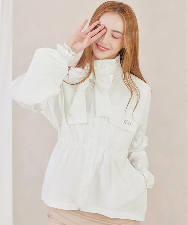 J.Jane Shiny Overfit Windbreaker - White