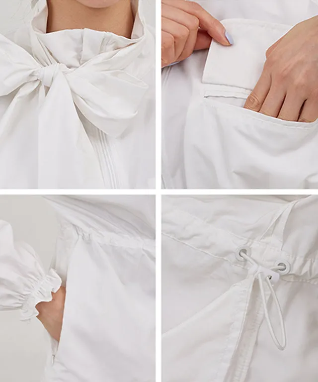 J.Jane Shiny Overfit Windbreaker - White