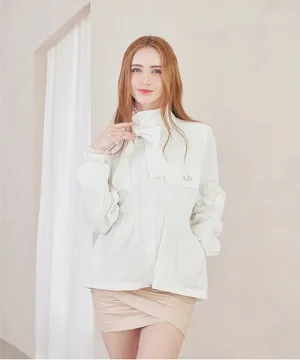 J.Jane Shiny Overfit Windbreaker - White