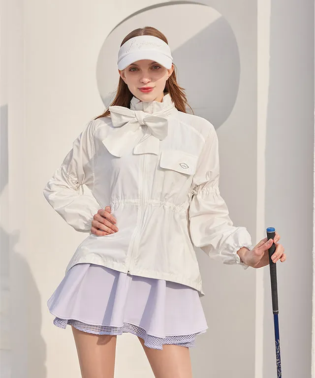 J.Jane Shiny Overfit Windbreaker - White