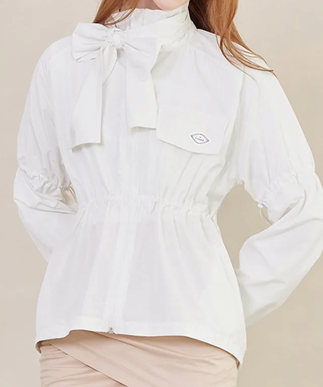 J.Jane Shiny Overfit Windbreaker - White
