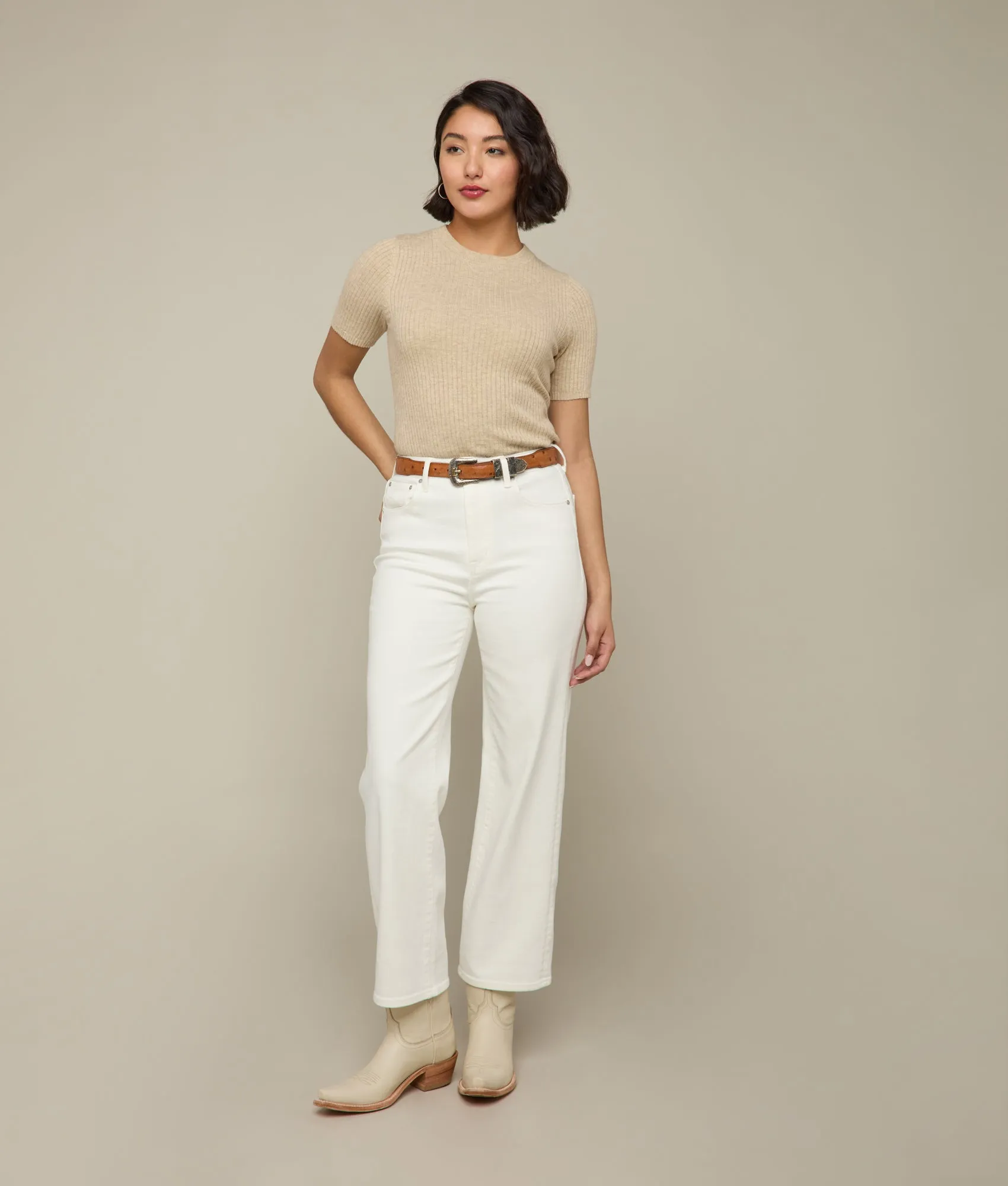 Jolene High-Rise Straight Leg Jean :: Summer Glitz