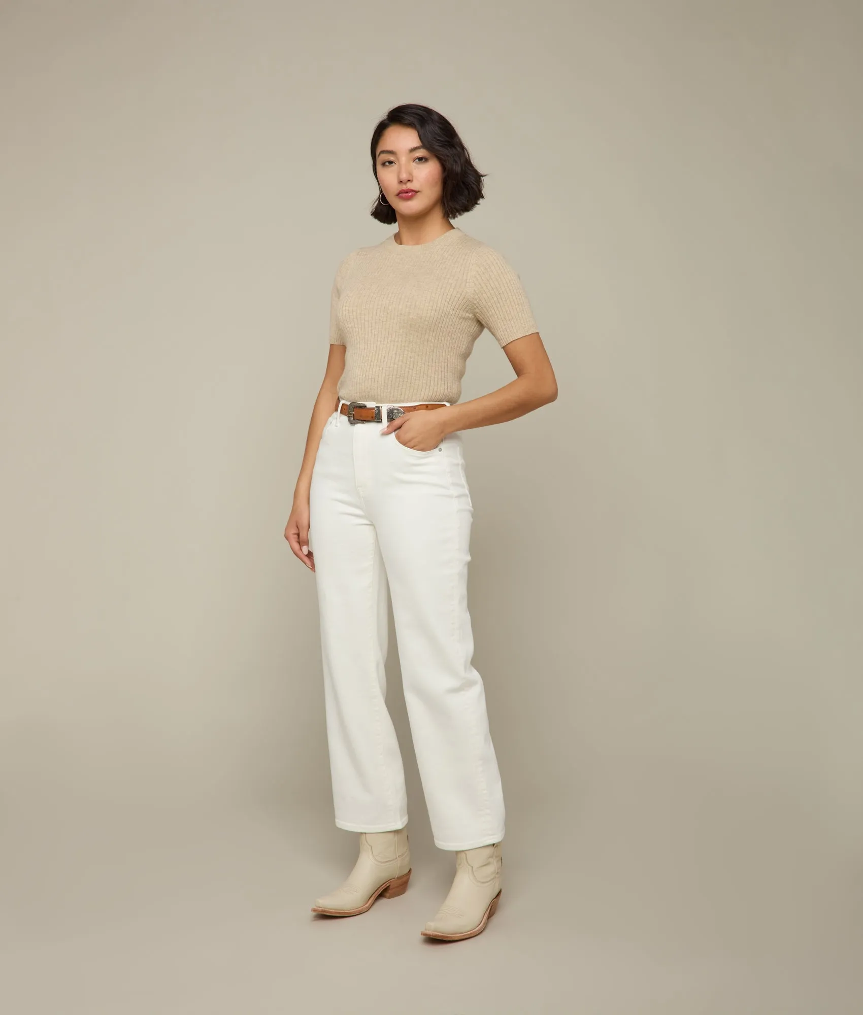 Jolene High-Rise Straight Leg Jean :: Summer Glitz