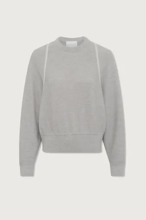 Jour Cropped Oversized Sweater Pearl Grey