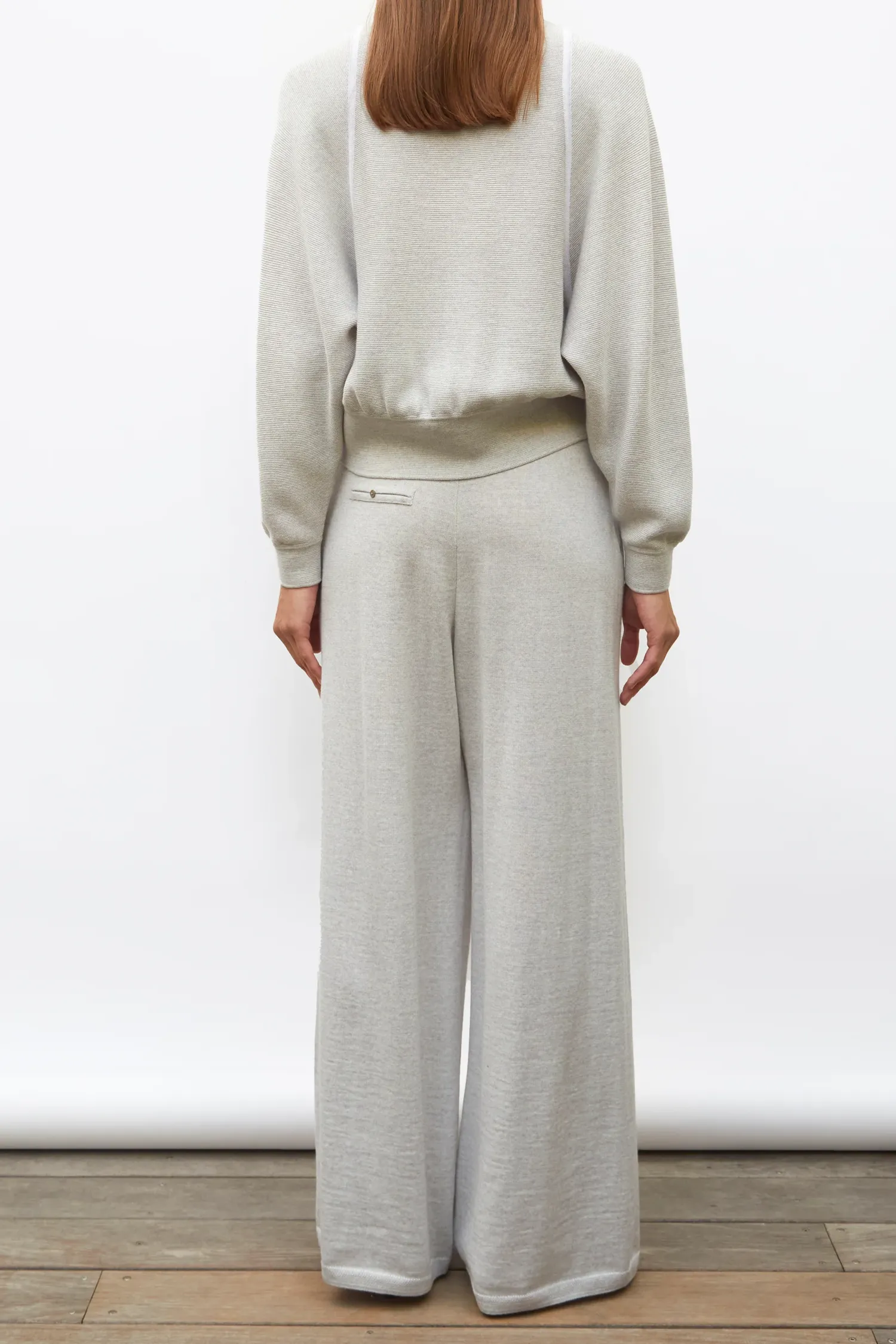 Jour Cropped Oversized Sweater Pearl Grey