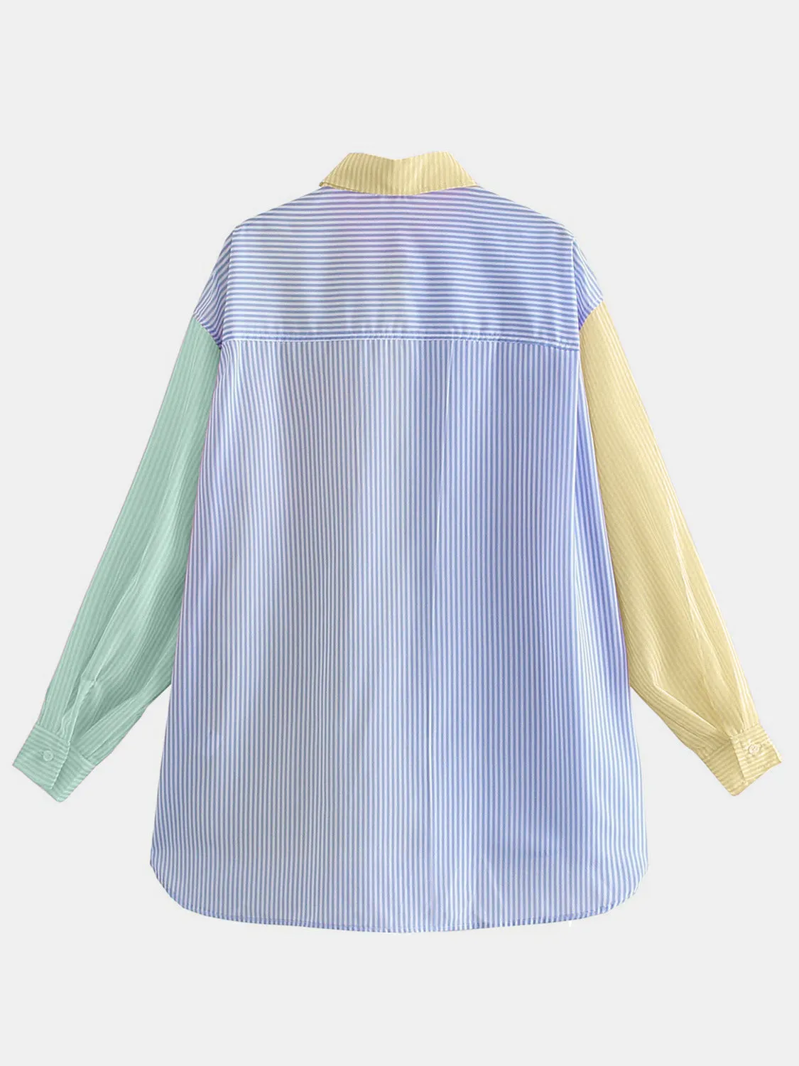 Jovy Pocketed Color Block Long Sleeve Shirt