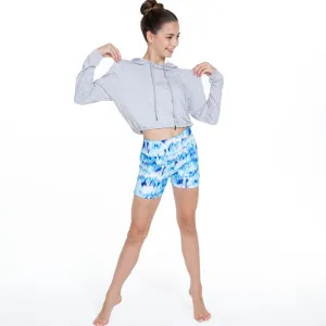 Justine Drawstring Hem Hoodie in Grey Marle