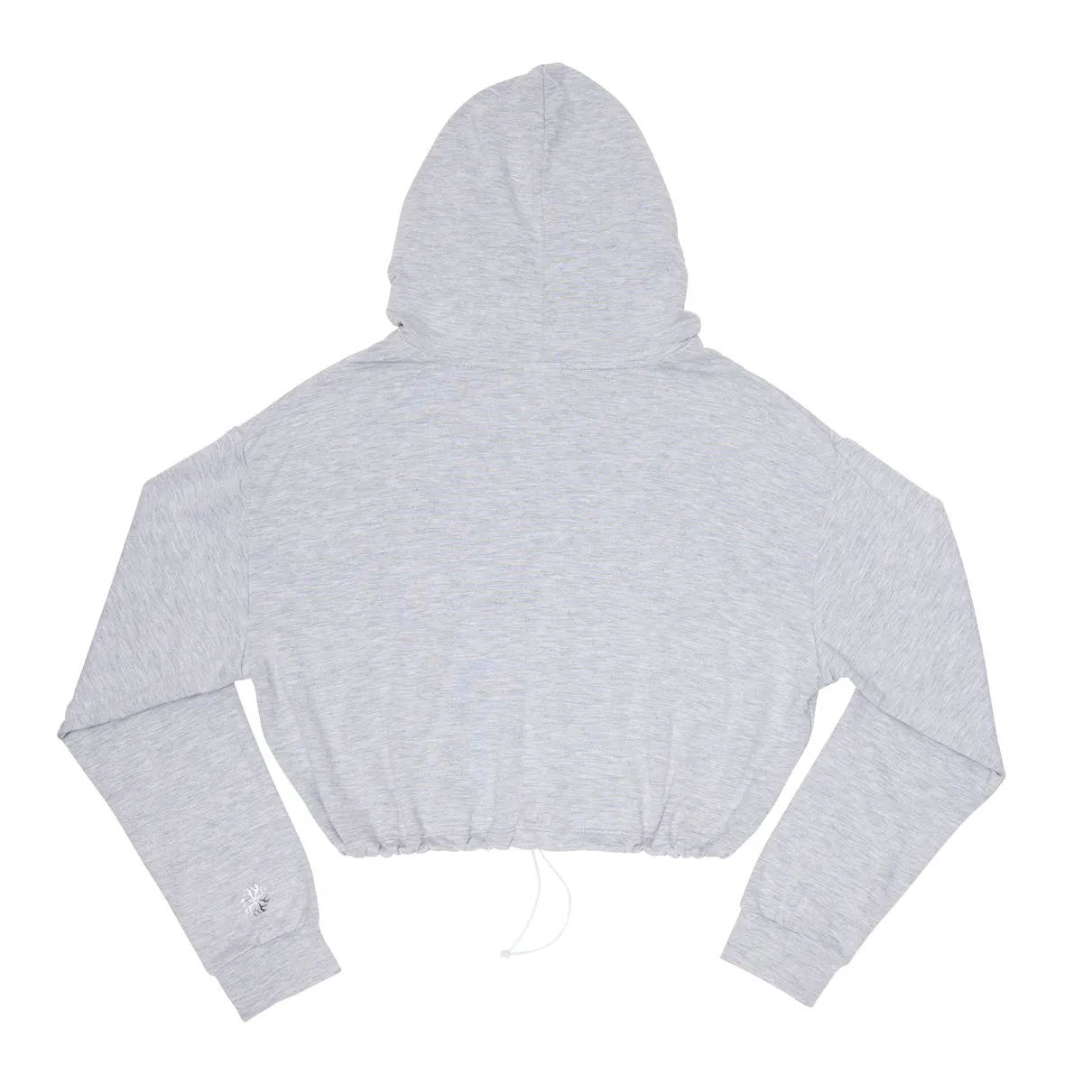 Justine Drawstring Hem Hoodie in Grey Marle