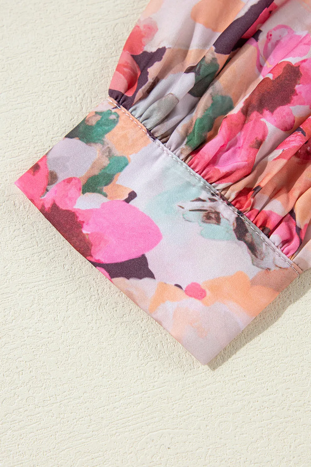 KaleaBoutique Floral Print Ruffled Stitch Buttoned Loose Fit Shirt