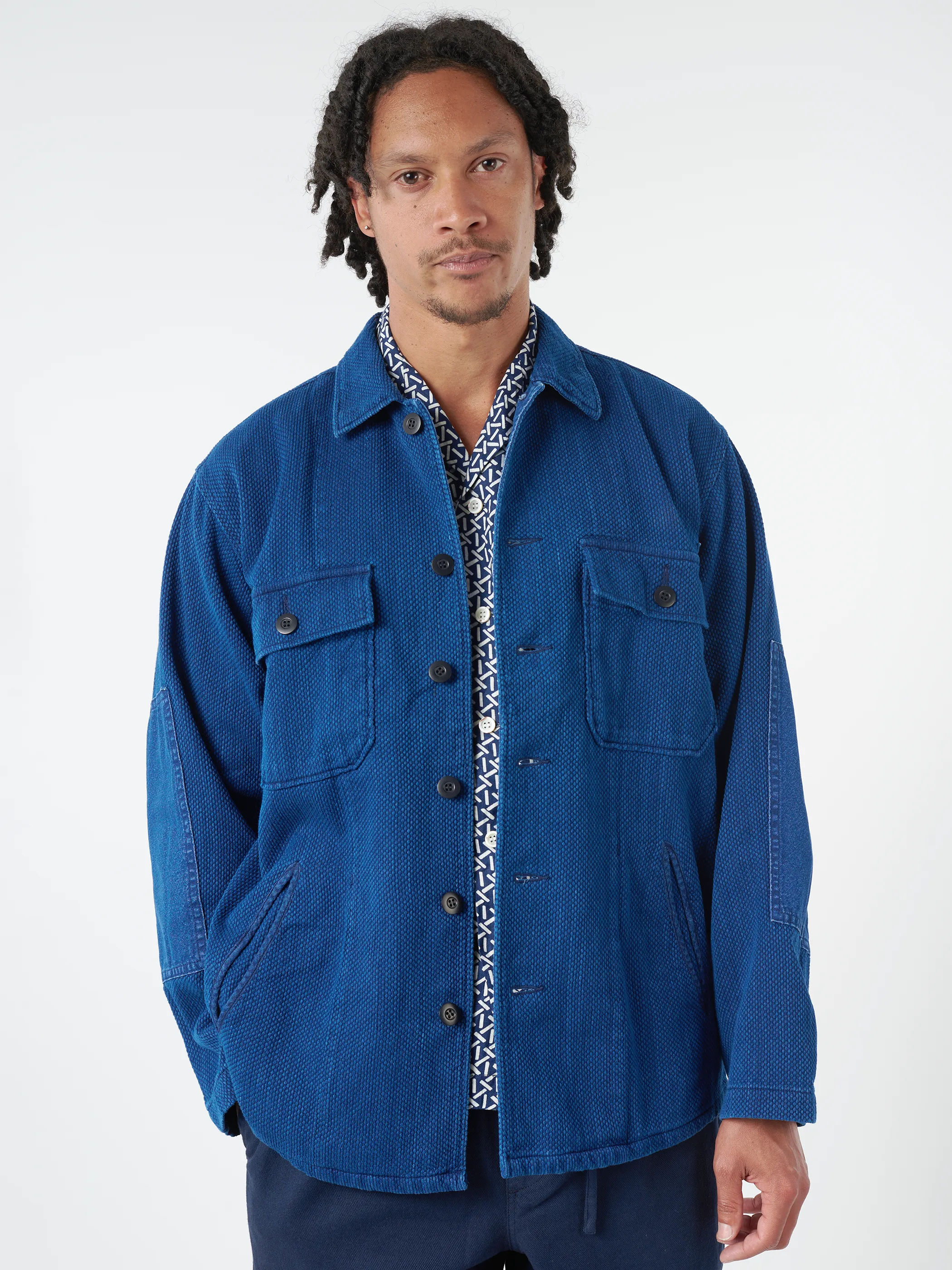Kasezome Sashiko Utility Shirt