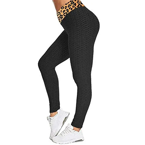 Kidyawn Tiktok Butt Leggings - Stuff Yoga Pants for Women High Waist Tummy (Black, XL)
