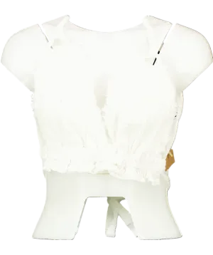 La Vie Bohemienne White Tie Up Bikini Style Top One Size
