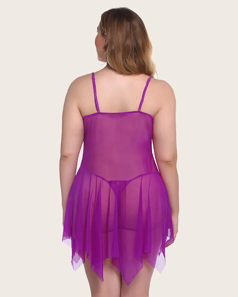 Lace Babydoll Sleepwear Outfits Plus Size Lingeries