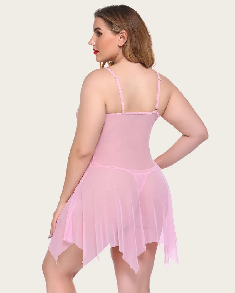 Lace Babydoll Sleepwear Outfits Plus Size Lingeries