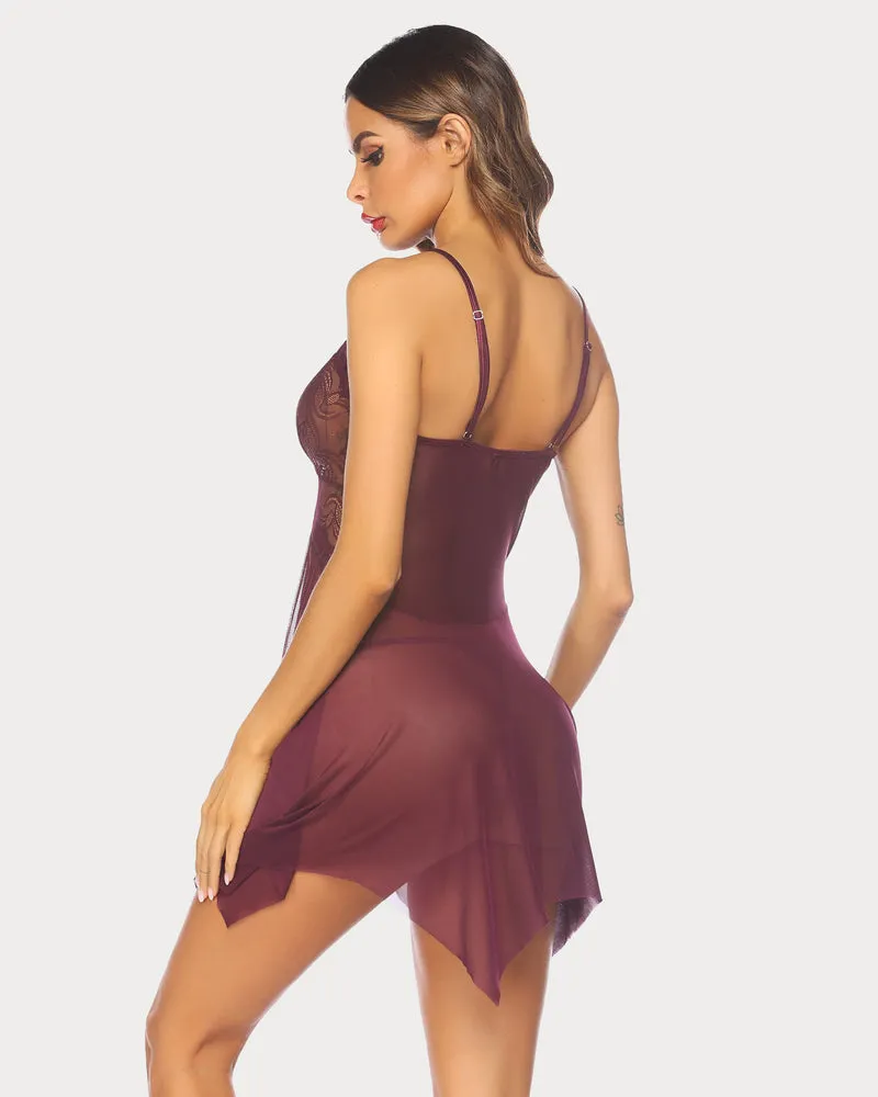 Lace Babydoll Sleepwear Outfits Plus Size Lingeries