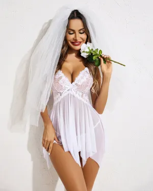 Lace Babydoll Sleepwear Outfits Plus Size Lingeries
