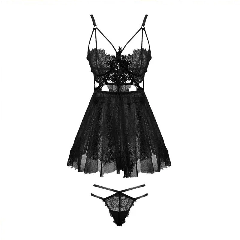 Lace Backless Set