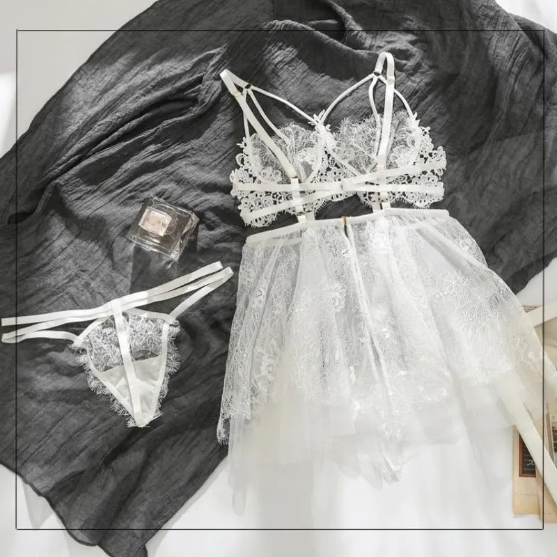 Lace Backless Set