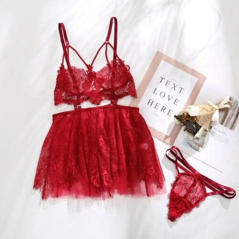 Lace Backless Set