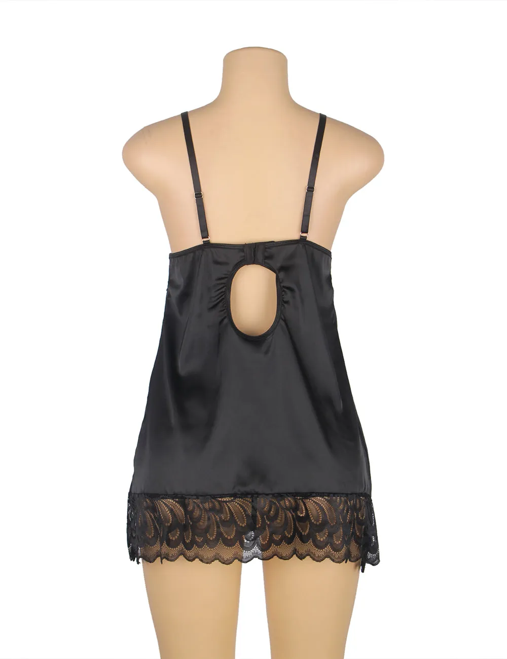 Lace Floral Back Closure with Hook and Eye Sexy Babydoll Egypt