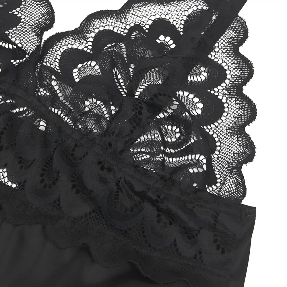 Lace Floral Back Closure with Hook and Eye Sexy Babydoll Egypt