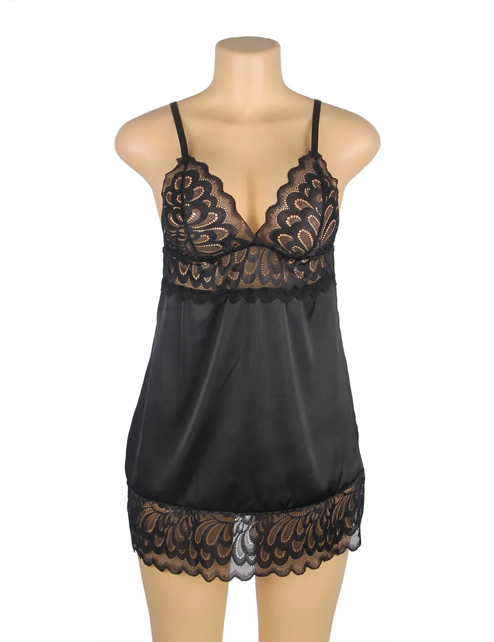 Lace Floral Back Closure with Hook and Eye Sexy Babydoll Egypt